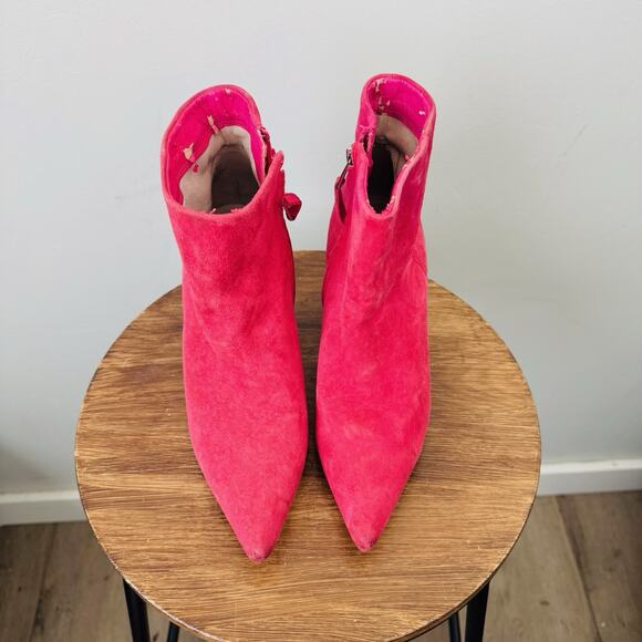 Sam Edelman Pink Karen Suede Booties Women’s Size 6.5 - Picture 3 of 14